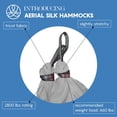 thumbnail image 2 of Hamaca Aérea de Seda para Yoga y Columpio para Hogar, Ejercicios de Inversión, Kit Inicial para Todos los Niveles - Duradera con Correas de Extensión, Mosquetones y Guía de Posturas, 2 of 4