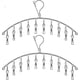 thumbnail image 1 of 2026 2 Pack Stainless Steel Laundry Drying Rack Clothes Hanger With 10 Clips, 1 of 5