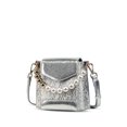 thumbnail image 3 of Bolso de mano para mujer con cadena de perlas y lentejuelas plateadas, nuevo diseño de marca de lujo, textura de cuero, malla, bolso de hombro para banquete de moda personalizado, 3 of 5