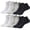 Silver, variant on WIZUTIZ 6 pairs Ankle Socks for Women Men Breathable Mesh Low Cut Socks Soft Cotton Daily Athletic