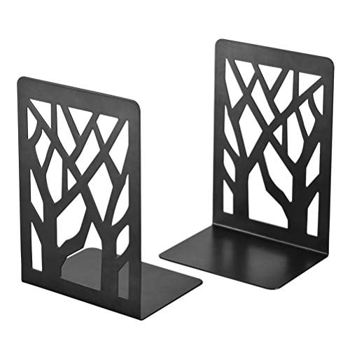1 Pair Clear Plastic Bookend Book Ends Stand Support Holder Shelf Bookrack Home 