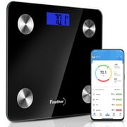 Bluetooth Body Fat Scale, Finether Digital Weight Scale 400 lbs with BMI Body Fat Composition Analyzer, Large Display, Smart Bathroom Weight Scale for Women Men