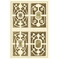 thumbnail image 2 of Blondel, J.F. 18x24 Black Ornate Wood Framed with Double Matting Museum Art Print Titled - Small Garden Maze II, 2 of 4