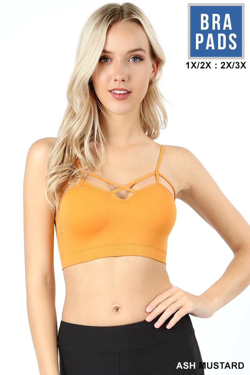 mustard sports bra