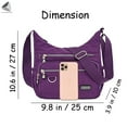 thumbnail image 2 of PULLIMORE Womens Waterproof Nylon Crossbody Bag Casual Messenger Bags Travel Shoulder Purse Handbag (Black), 2 of 8