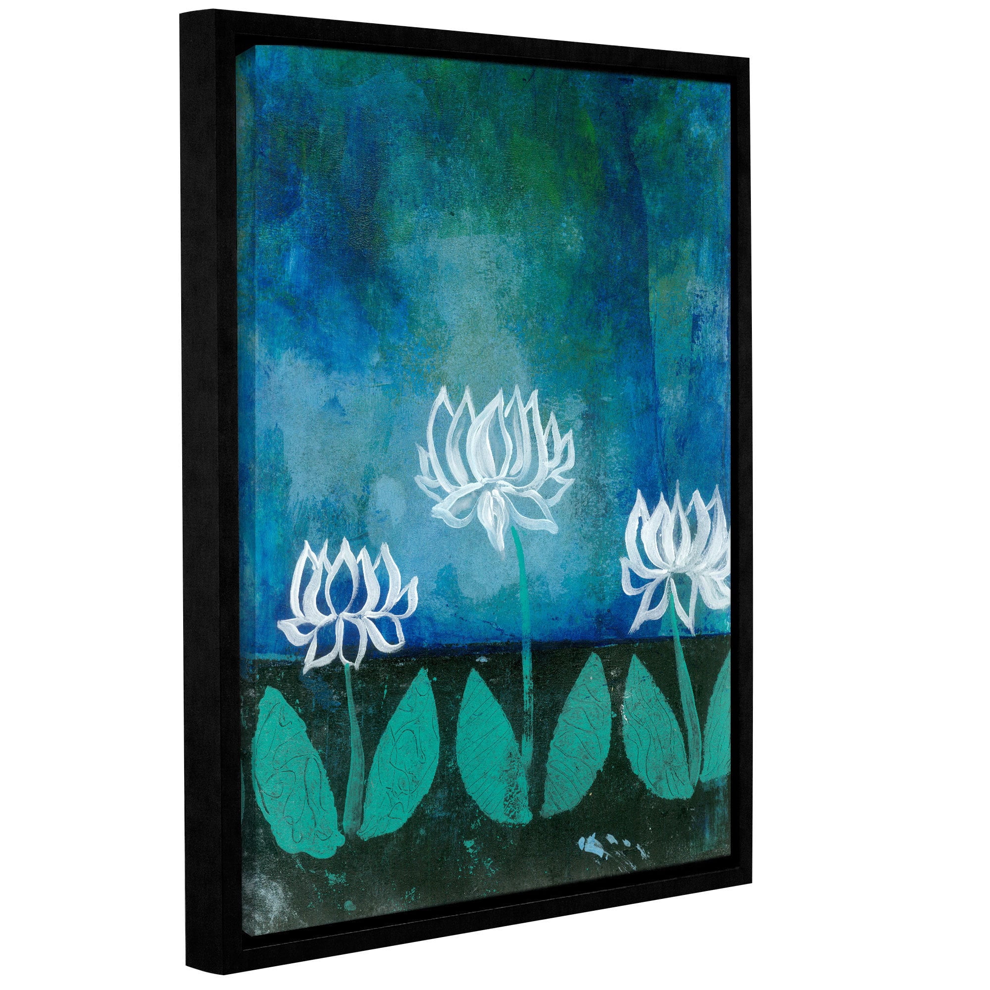 ArtWall Elena Ray "Lotus Blossom" Gallery-Wrapped Floater-Framed Canvas