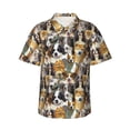 thumbnail image 2 of Picia Cute Dog Gentle Cotton Regular Fit Short Sleeve Casual Hawaiian Shirt for Men-Large, 2 of 8