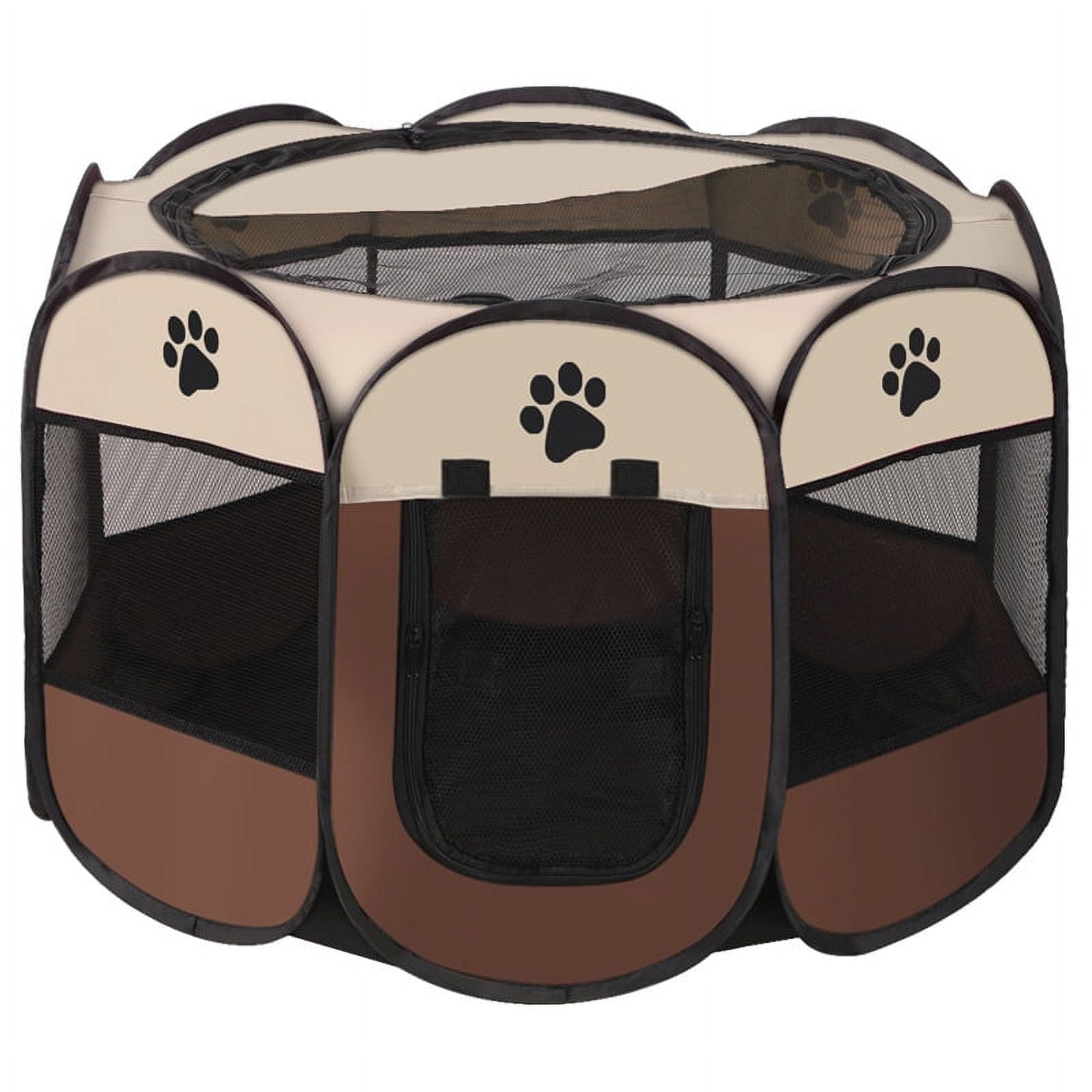 DODO NICI Pet Kennel, Door zipper open, Portable dog Kennel for inner door outdoor, foldable