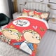 thumbnail image 3 of Charlie y Lola Conjunto de sábanas temático, trío de piezas, cómodo y amigable con la piel, diseño único, regalo de decoración para el hogar para familiares, amigos y fans,173cm *218cm, 3 of 6