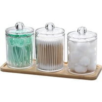 Dockapa 3-Piece Plastic Bathroom Apothecary Jars Set