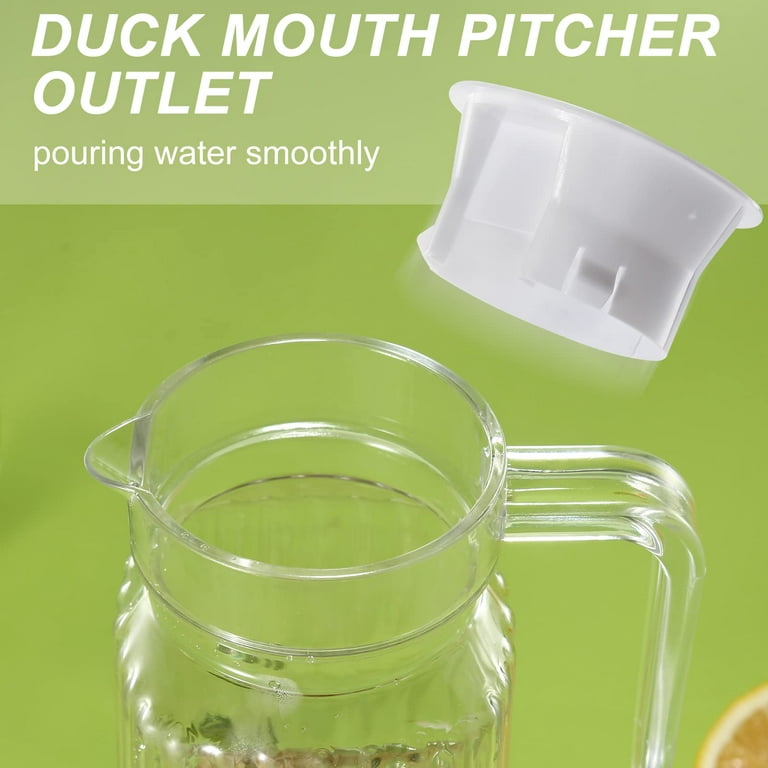 Acrylic Pitcher Water Pitchers Beverage Lid Juice Tea Lemonade Acrylic  Clear Iced Cold Kettle Jug Night Fridge Drinking