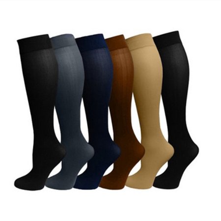 DNAKEN(6 pairs) Compression Socks for Women & Men Circulationis Best Support for Athletic Running,Hiking,Nursing baseball socks compression stockings