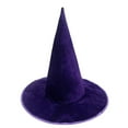 thumbnail image 2 of RUTAYY Women's Halloween Witch Hat Solid Color Glitter Party Performance Hats Purple, 2 of 5