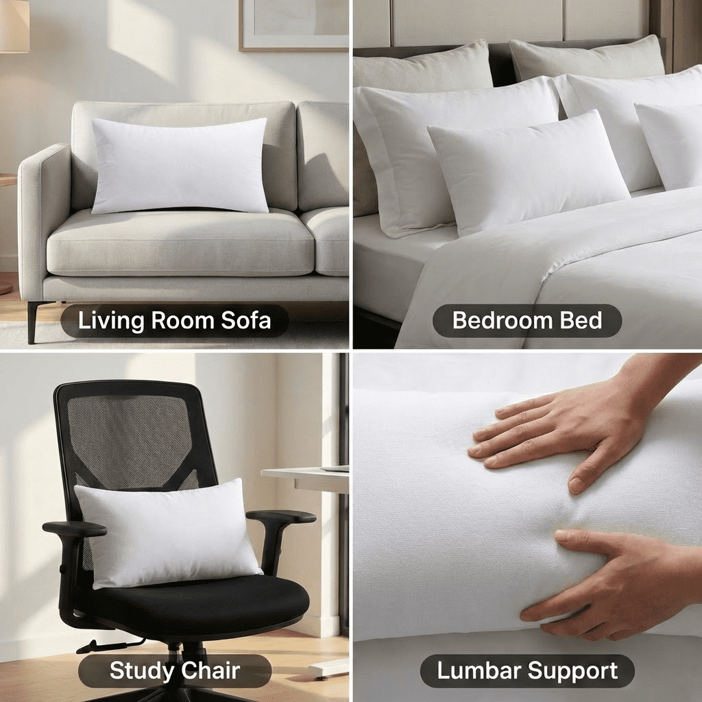 Phantoscope Hypoallergenic 16x16 Pillow Inserts 2 Pack, Plump Square Cushion Pair for Sofa Bedroom