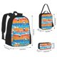 thumbnail image 2 of Easygdp Shark On Line Mochila para Niños y Niñas con Set de Caja de Almuerzo y Estuche para Lápices 3 en 1, Mochila Escolar Estampada para Adolescentes, 2 of 7