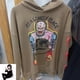 thumbnail image 2 of Sudadera con capucha de gran tamaño marrón de Kanye West para hombre y mujer, ropa de calle, sudaderas de hip hop con estampado de calaveras y grafiti, jersey de Stranger Things, 2 of 5