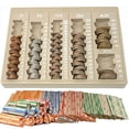 thumbnail image 1 of Plateau à Monnaie et Trieurs de Pièces - avec 64 Rouleaux de Pièces - Organisateur et Support de Rangement à 6 Compartiments - Idéal pour Distributeurs de Pièces de Monnaie et Distributeurs de Billets, 1 of 1