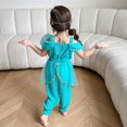 thumbnail image 2 of Rongking Girls Jasmine Costume Set Halloween Fancy-Dress Princess Outfit for 3-7T, 2 of 7