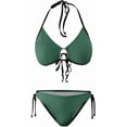 thumbnail image 5 of Top-kevin Women's Plus Size Sexy Sling Triangle Two Piece Bikini Travel Swimsuit, 5 of 7