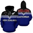 thumbnail image 3 of Sudadera con capucha de color helecho plateado y bandera de Aotearoa Nueva Zelanda para hombre, sudadera de moda urbana, abrigo con capucha para mujer y niño, 3 of 5
