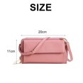 thumbnail image 2 of Cartera horizontal con cremallera de moda de bolso diagonal de gran capacidad para teléfono móvil con pantalla táctil de PU, 2 of 5