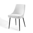 thumbnail image 3 of Side Dining Chair, Set of 2, Fabric, Metal Steel, Black White, Modern Contemporary Urban Design, Kitchen Room Cafe Bistro Restaurant Hospitality, 3 of 10
