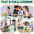 thumbnail image 7 of Magnetic Tiles, 130PCS Magnetic Blocks with 2 Cars, Magnet Tiles 3D Clear Building Blocks Set , STEM Sensory Educational Toys Gift for Toddlers Kids Boys 3 4 5 6 7 8 9+ Year Old, 7 of 7
