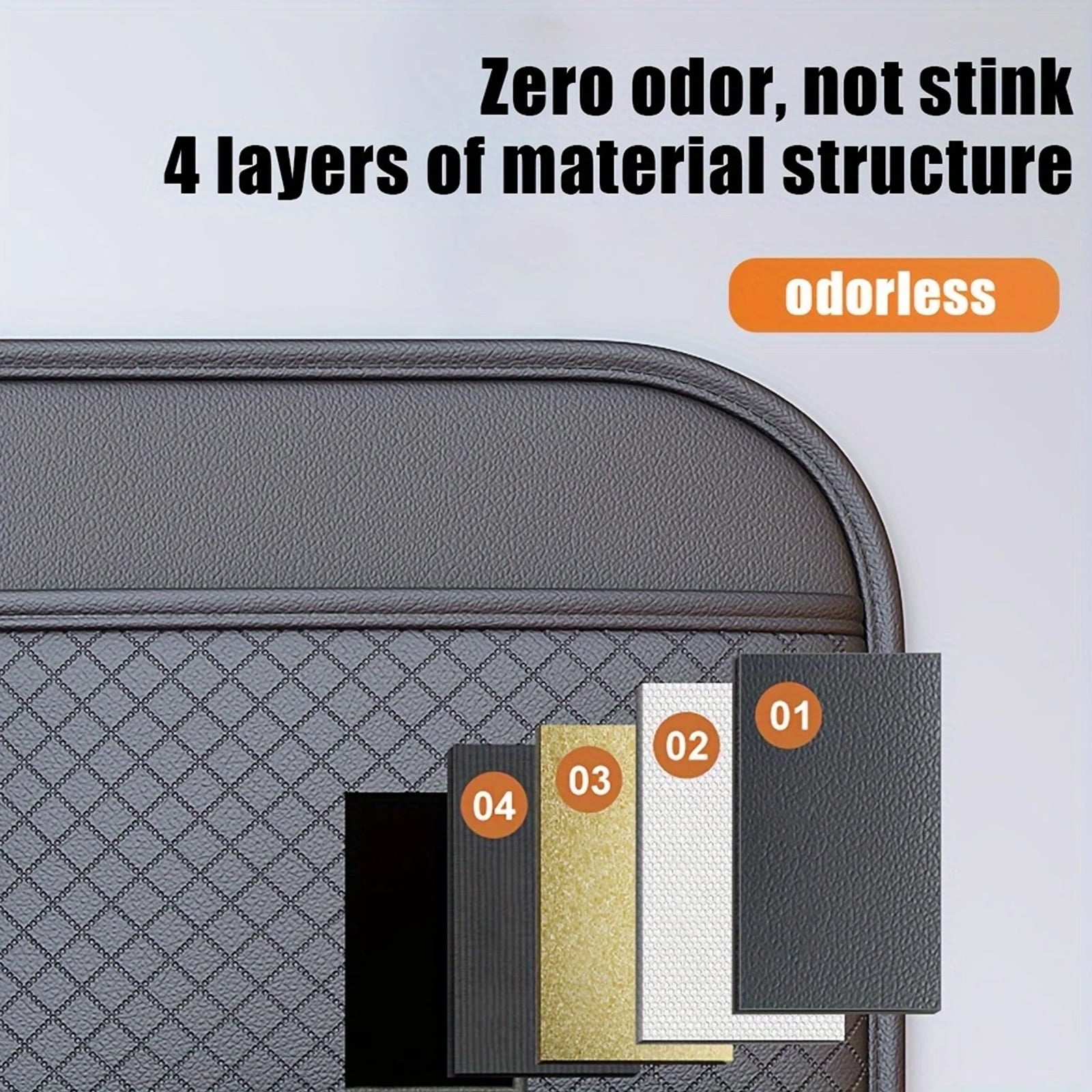 DEXIMRO 2 Pack Car Seat Back Organizer Large Capacity Handbag Holder With Side String Bag Pockets Hanging Carbon Fiber Texture Automobile Storage Bag Behind Seats(Black)