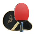thumbnail image 4 of HuiSheng 4-Star Table Tennis Racket for Beginners - Short Handle Shakehand Grip, Double-Sided Rubber, Original Carry Case Included - Durable, Portable Ping Pong Paddle with Balanced Power & Control, 4 of 6