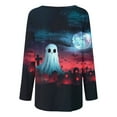thumbnail image 5 of Fznquz Tunic Plus Size Blouses for Curvy Women Crewneck Halloween Tops Long Sleeve Casual Loose Womens Clothes, 5 of 5