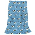 thumbnail image 2 of Pofeuu Dolphin Lovers Print Ultra-Soft Micro Fleece Blanket,for Bed Or Sofa,All Season Throw Blankets Flannel Blanket-80"x60", 2 of 7