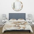 thumbnail image 3 of Designart "Beige Floral Bloom I" Floral & Botanical Bedding Covert Set - Floral Beige Traditional Bed Set With 1 Sham, 3 of 6