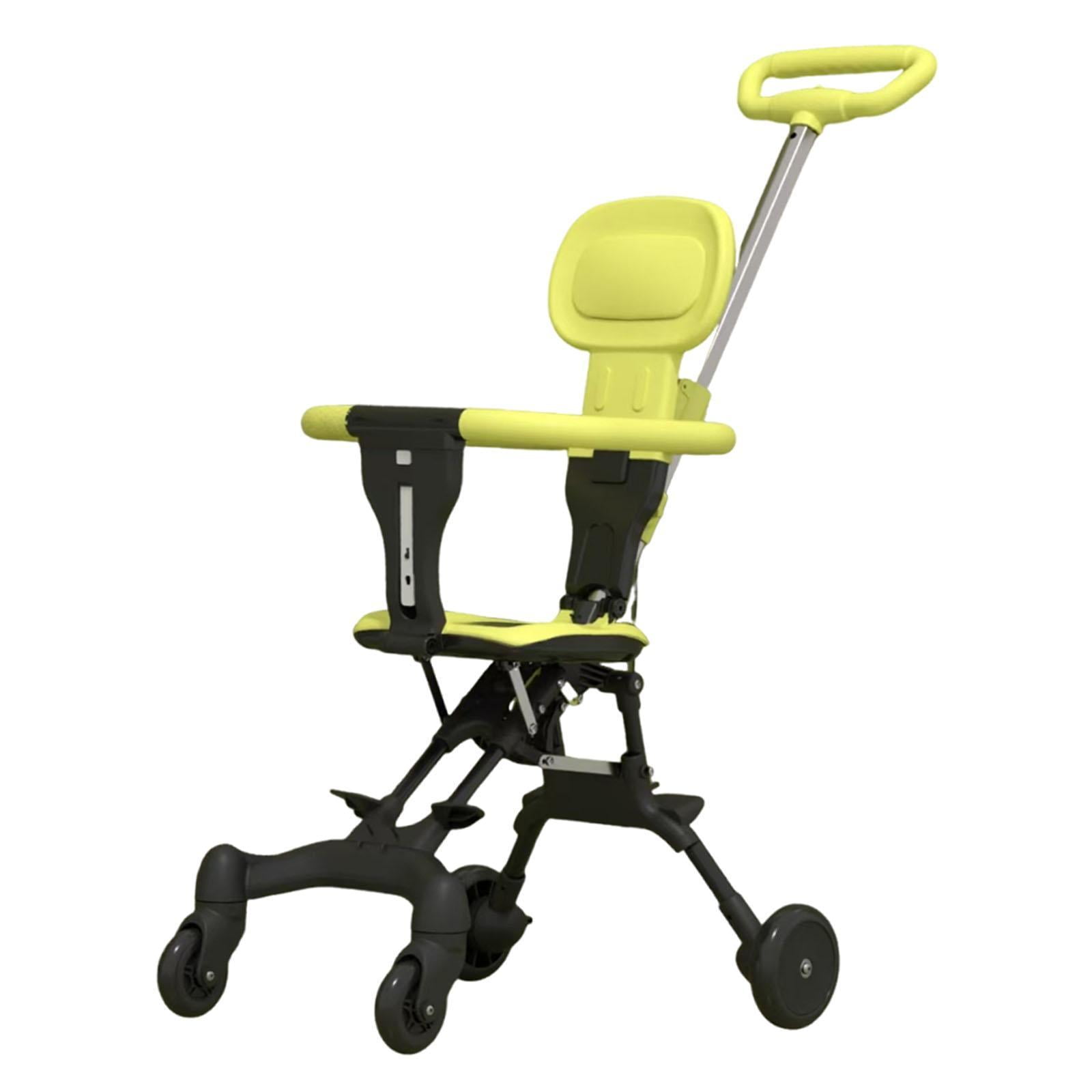 Baby Stroller Travel Pushchair 360 Degree Swivel Wheels Compact Folding Metal Material for Toddlers Trip and Airplane