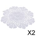 thumbnail image 1 of 2x1 manteles individuales s hechos a mano de encaje de algodón de ganchillo, tapetes de 20cm 2 piezas, 1 of 8