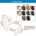 thumbnail image 5 of BH-JJSMGS Solid Color Armless Chair Slipcovers, Armless Chair Covers for Accent Chairs Slipper Chair Covers for Living Room Bedroom, 5 of 7