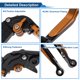thumbnail image 4 of Palancas de freno y embrague cortas y largas para Kawasaki VERSYS 650 2015-2023, palanca de freno ajustable de motocicleta, aleación de aluminio, cabeza negra, mango naranja, 4 of 6