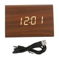 thumbnail image 2 of Horloge Numérique en Bois, Réveil Numérique en Bois Horloge LED en Bois Réveil LED en Bois Qualité Inégalée, 2 of 9