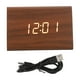 thumbnail image 2 of Reloj LED De Madera, Diseño Simple Moderno De Control De Voz De Reloj Digital De Madera Para Oficina, 2 of 8