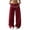 Red, variant on Dagugfen Sweatpants for Women Lace Elastic High Waist Floor Length Loose Fitted Pants Breathable Casual Fashion Trousers S-2XL