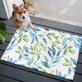 thumbnail image 3 of 2x3 Ft Entryway Area Rug, Blue Green Botanical Kitchen Rug Runner Washable Floor Mat, Pastoral Summer Spring Leaf Non Slip Indoor Door Mat Throw Carpet for Bathroom Living Room Bedroom, 3 of 8