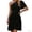 Black-03, variant on Women's One Shoulder Dress Short Sleeve Cinch Waist Ruffle Midi Dresses Casual Party & Beach Vacation Wear