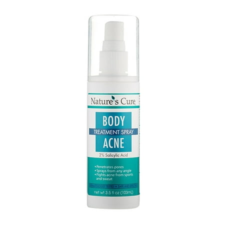 Natures Cure Body Acne Treatment Spray - 3.5 Oz, 2 (Best Acne Body Spray)