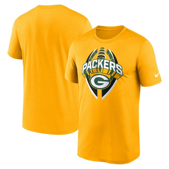 Men's Nike Gold Green Bay Packers Legend Icon Performance T-Shirt