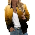 thumbnail image 2 of frariair Ladies Fashion Thin Jacket Blouse Coat With Pocket Detail And Relaxed Fit For Daily Outerwear Yellow, 2 of 5