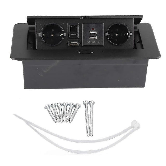 Floor Power Socket Aluminum Alloy Modern Dustproof Recessed Outlet with USB