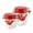 2 pcs Red Viburnum, variant on STP GOODS Ladybug Ceramic Storage Jar with Lid 25 fl oz (750 ml) Food Storage Container for Food Sugar Spice Organizer Jars, Red and White