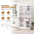 thumbnail image 6 of Costway 71" Tall Pantry Cabinet with Outlets USB Ports Anti-Tipping Kits Adjustable Shelves White, 6 of 10