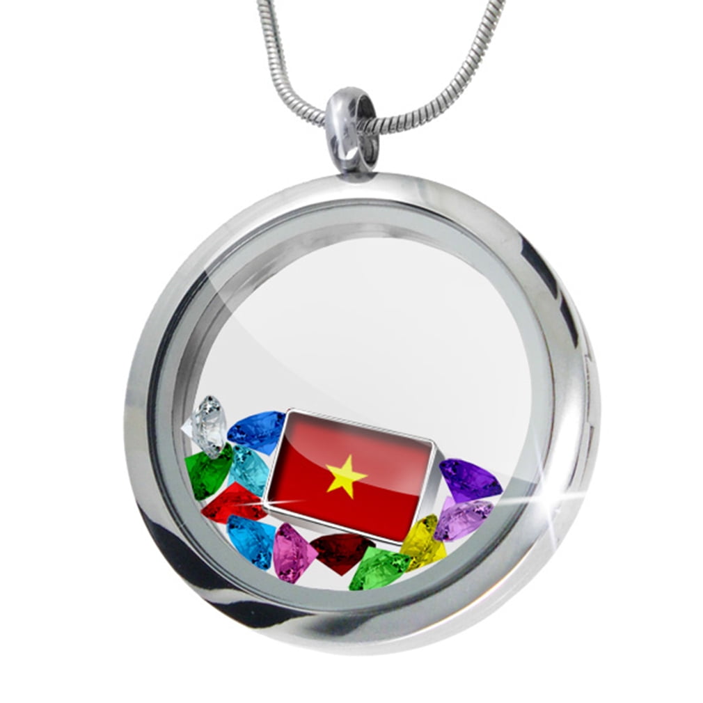 Floating Locket Set Vietnam Flag NEONBLOND by NEONBLOND