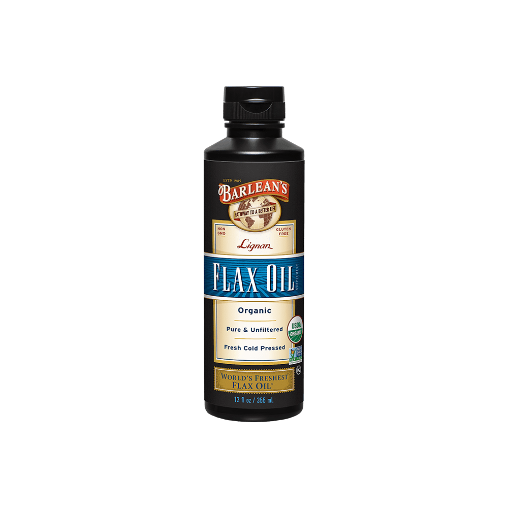 Barlean's Organic Lignan Flax Oil - ALA Omega-3 Fatty Acids for Improving Heart Health - Vegan, USDA Organic, Non-GMO, Gluten Free - 12 oz