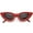 Red / Smoke, variant on Women's Thin Extreme Cat Eye Sunglasses Slim Arms Oval Lens 45mm (Black / Smoke)
